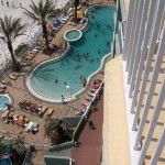 View of pool from the balcony